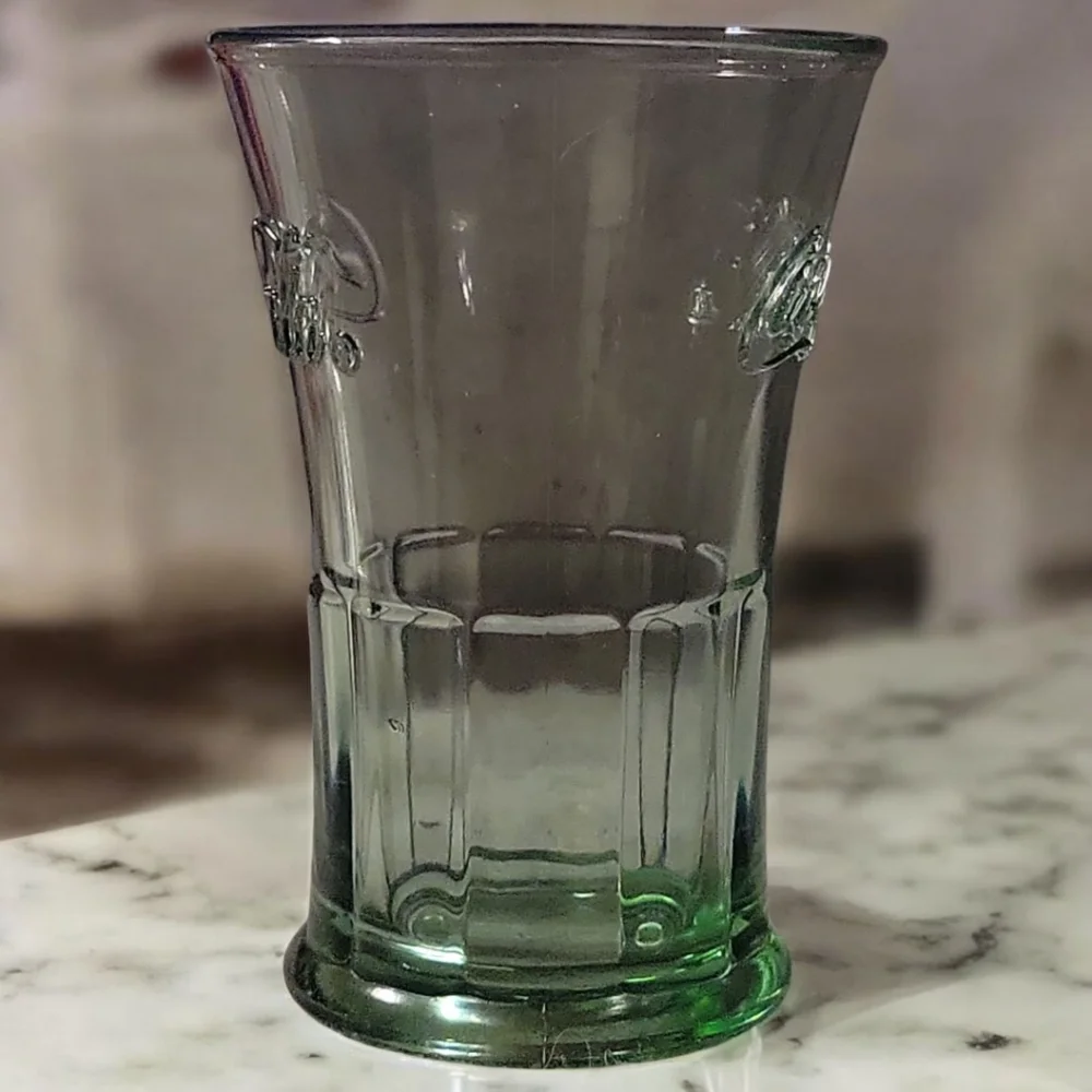 Vtg Coca Cola Coke Libbey Juice Green Mini Glass 4.25
